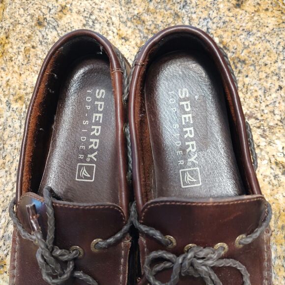 Sperry Authentic Original Slip On Dark Brown Boat Shoe Men's Size 11M - Picture 11 of 12